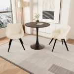 315-walnut-color-mdf-round-dining-table-tulip-dining-table-and-2-artificial-leather-decorative-chairs-with-black-metal-legs-2-4-person-kitchen-dining-table-and-chair-set (2)