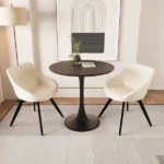 315-walnut-color-mdf-round-dining-table-tulip-dining-table-and-2-artificial-leather-decorative-chairs-with-black-metal-legs-2-4-person-kitchen-dining-table-and-chair-set