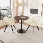 315-walnut-color-mdf-round-dining-table-tulip-dining-table-and-2-artificial-leather-decorative-chairs-with-black-metal-legs-2-4-person-kitchen-dining-table-and-chair-set (3)