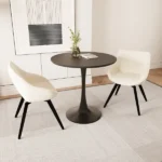 315-walnut-color-mdf-round-dining-table-tulip-dining-table-and-2-artificial-leather-decorative-chairs-with-black-metal-legs-2-4-person-kitchen-dining-table-and-chair-set (3)