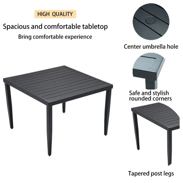 5-piece-outdoor-patio-aluminum-furniture-modern-dining-set-including-4-dining-chairs-sunbrella-fabric-cushioned-and-40-square-dining-table-with-umbrella-hole-ember-black (2)