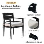 5-piece-outdoor-patio-aluminum-furniture-modern-dining-set-including-4-dining-chairs-sunbrella-fabric-cushioned-and-40-square-dining-table-with-umbrella-hole-ember-black (4)