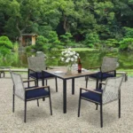 all-weather-5-piece-patio-dining-table-sets-patio-conversation-set-acacia-wood-table-top-with-umbrella-hole-rattan-outdoor-light-gray-color (2)