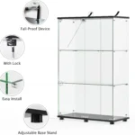 glass-display-cabinet-with-3-shelf-double-doors-and-lock-curio-cabinet-5mm-tempered-glass-floor-standing-bookshelf-for-living-room-bedroom-office-49-x-3177-x-1437-in-black (1)