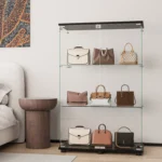 glass-display-cabinet-with-3-shelf-double-doors-and-lock-curio-cabinet-5mm-tempered-glass-floor-standing-bookshelf-for-living-room-bedroom-office-49-x-3177-x-1437-in-black (5)
