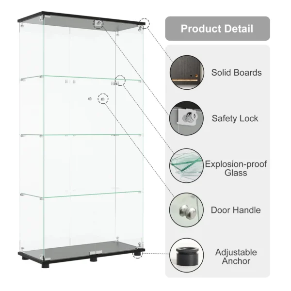 glass-display-cabinet-with-4-shelf-double-doors-and-lock-curio-cabinet-5mm-tempered-glass-floor-standing-bookshelf-for-living-room-bedroom-office-64-x-317-x-143-in-black (3)