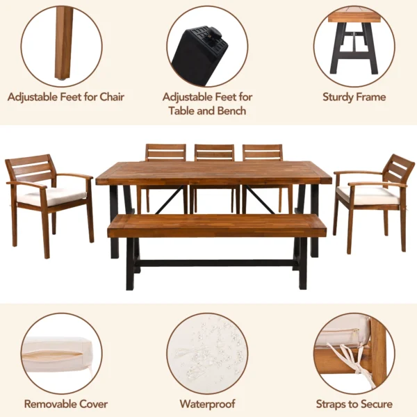 go-outdoor-wood-dining-set-for-7-8-person-outdoor-dining-furniture-with-removable-cushions-ergonomic-chairs-and-bench-thicker-table-nature (2)