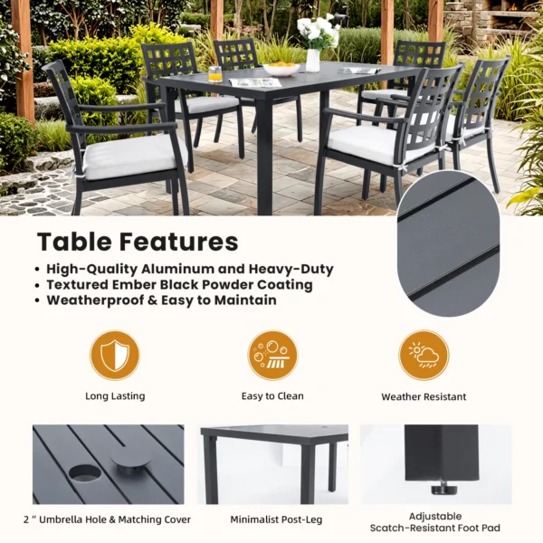 modern-classic-7-piece-outdoor-patio-dining-set-a-rectangular-table-six-swivel-rock-dining-chairs-cast-aluminum-rust-free-textured-ember-black-sunbrella-cushion-weather-resistant-for-garden (3)