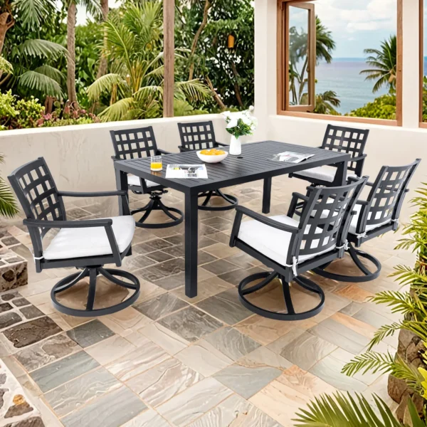 modern-classic-7-piece-outdoor-patio-dining-set-a-rectangular-table-six-swivel-rock-dining-chairs-cast-aluminum-rust-free-textured-ember-black-sunbrella-cushion-weather-resistant-for-garden (8)