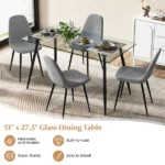 modern-glass-rectangular-dining-table-with-metal-legs (2)