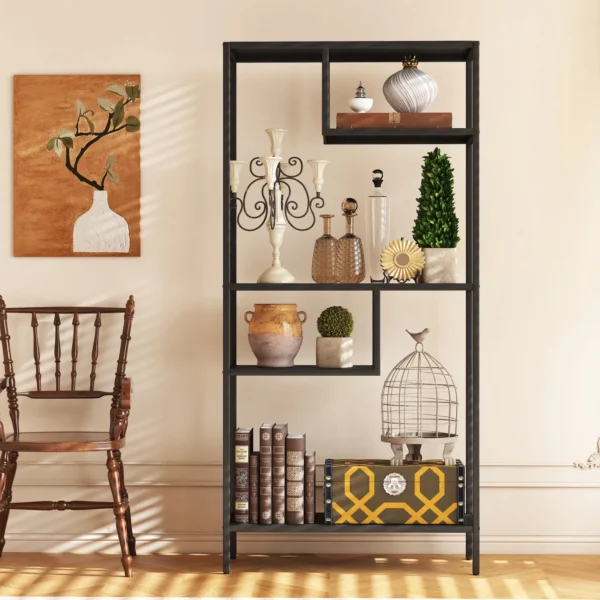modern-storage-shelf-with-4-compartments-metal-legs-freestanding-organizerbook-shelves-display-shelves-for-living-room-bedroom-home-office (2)