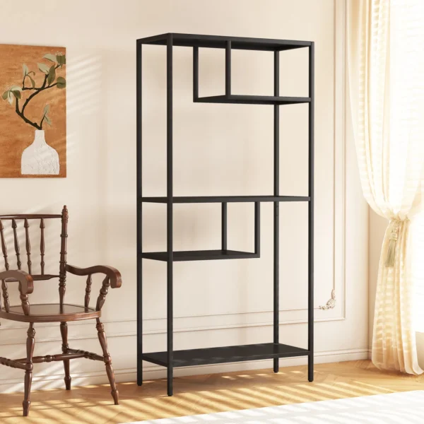 modern-storage-shelf-with-4-compartments-metal-legs-freestanding-organizerbook-shelves-display-shelves-for-living-room-bedroom-home-office